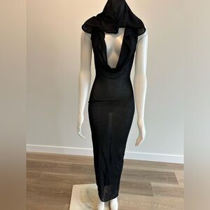 Niaomi campbell pretty  little thing collection sheer liw profile neck with hood
